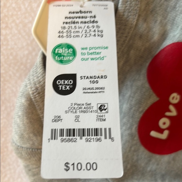 Carter's Love You More Gray and Red Set Newborn - Picture 4 of 4